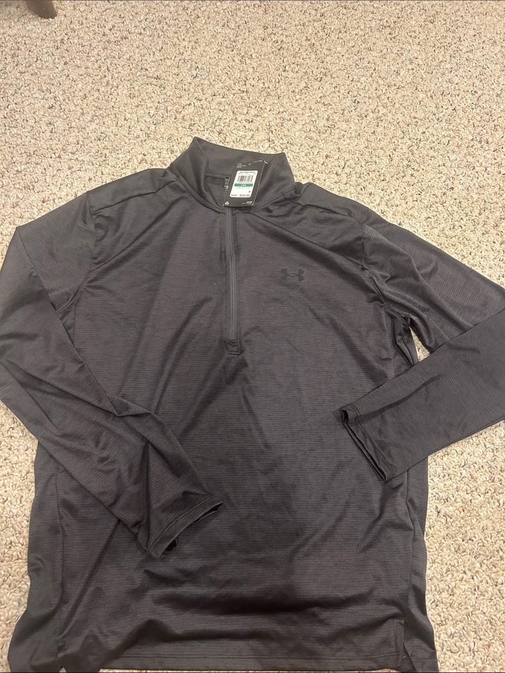 Under Armour Men's Black 1/4 Zip Performance Top